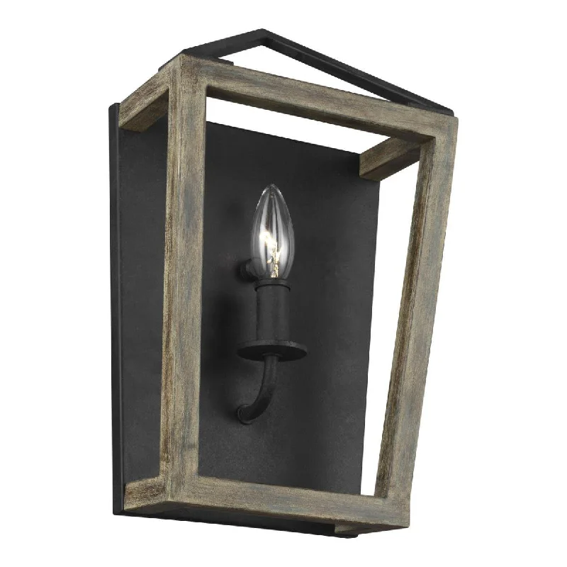 Industrial Lighting for Woodworking FactoriesGannet 14 in. Wall Light Brown finish