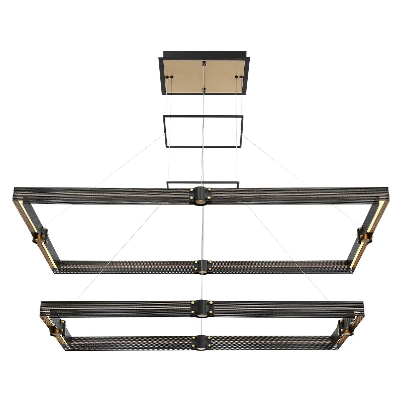 Track lighting with a brushed nickel finishEurofase 37061-012 Admiral 2 Tier Linear LED Filigree Metalwork Chandelier Track lighting with a brushed nickel finishEurofase 37061-012 Admiral 2 Tier Linear LED Filigree Metalwork Chandelier