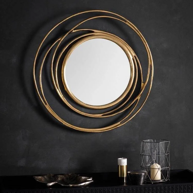 Track lighting with a brushed nickel finishAllende Mirror Small - Gold/Silver