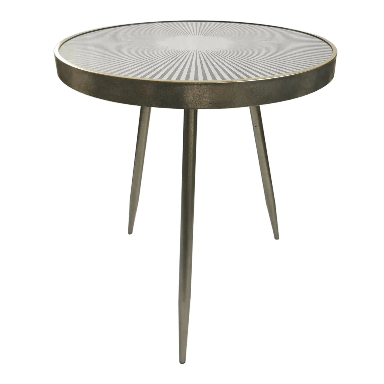Track lighting with clear glass shadesReyna Table - Distressed Finish