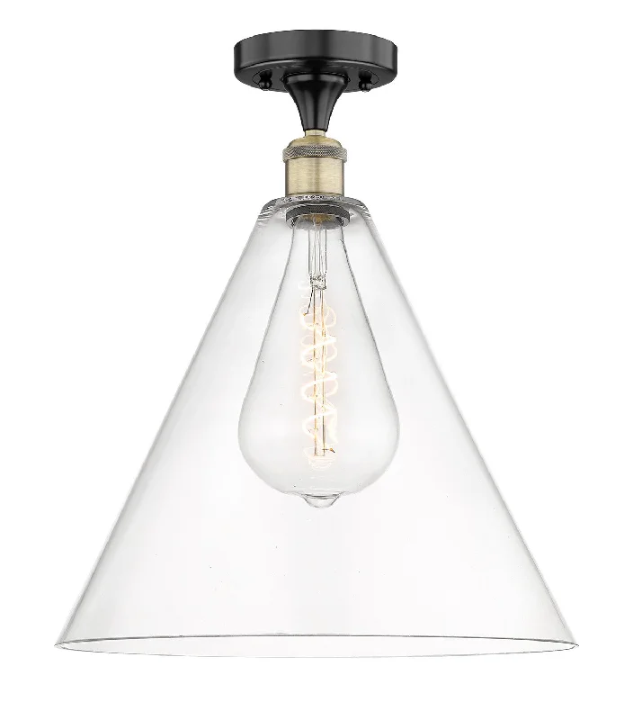 Industrial Ceiling - Mounted Lighting for Assembly PlantsEdison One Light Semi-Flush Mount Industrial Ceiling - Mounted Lighting for Assembly PlantsEdison One Light Semi-Flush Mount