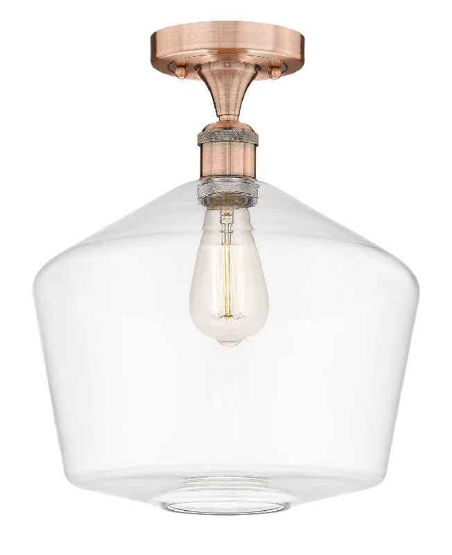 Industrial Task Lighting for Precision WorkstationsEdison One Light Semi-Flush Mount