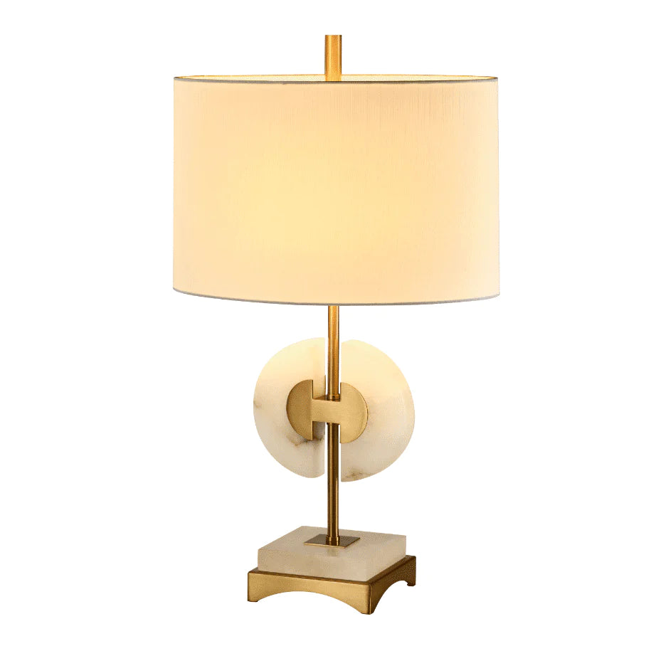 Modern track lighting with LED bulbsStella Table Lamp - Brass & Marble Finish