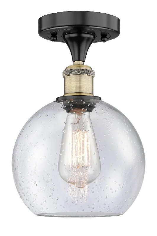 Industrial Lighting for Metal Fabrication ShopsEdison One Light Semi-Flush Mount