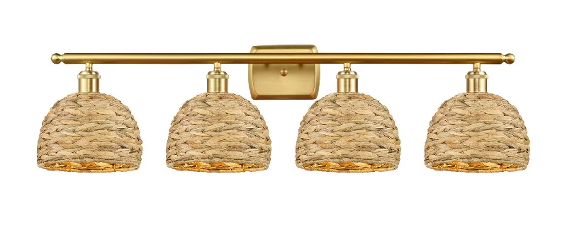 Industrial Pendant Lighting for Machine ShopsDowntown Urban Four Light Bath Vanity