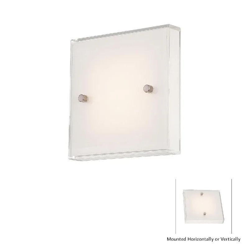 Industrial Ceiling - Mounted Lighting for Assembly Plants7 in. LED Wall Light Brushed Nickel finish Industrial Ceiling - Mounted Lighting for Assembly Plants7 in. LED Wall Light Brushed Nickel finish