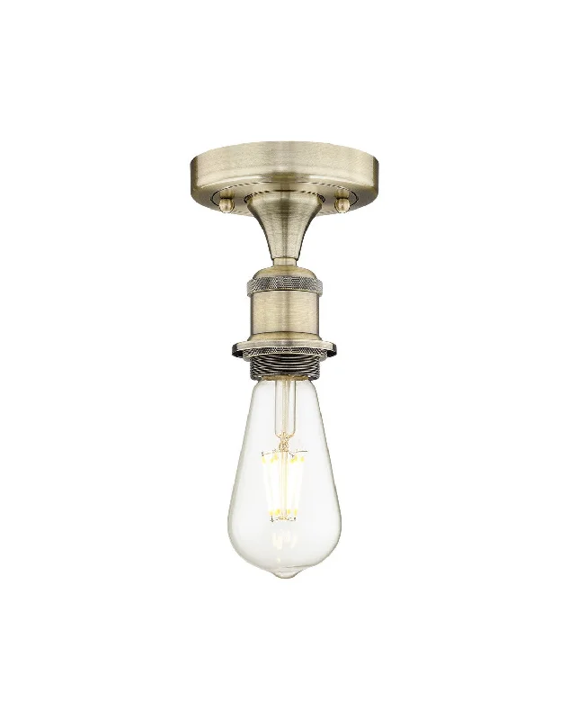 Industrial Lighting for Furniture FactoriesEdison One Light Semi-Flush Mount