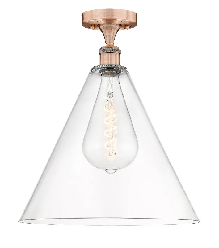 Industrial Lighting for Chemical PlantsEdison One Light Semi-Flush Mount