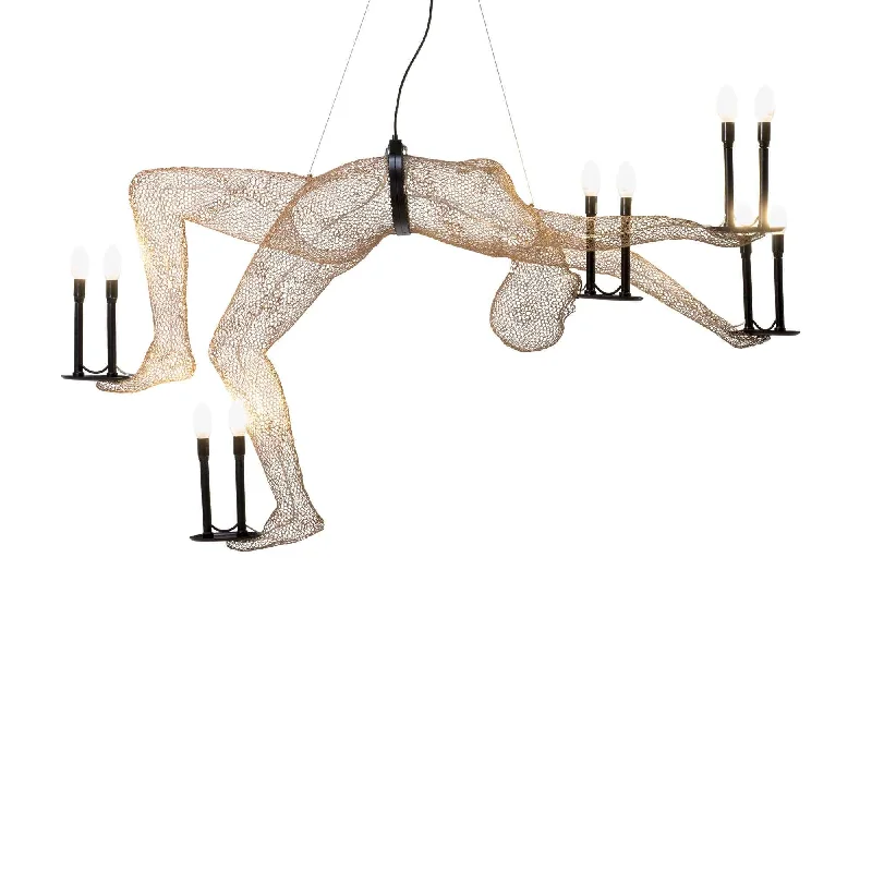 Low - voltage track lighting for safetyLimbo Acrobat Chandelier