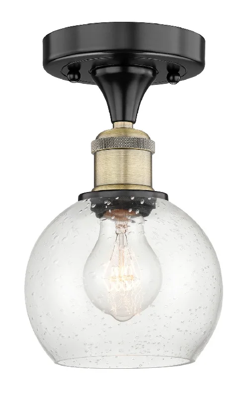 Industrial Lighting for Textile MillsEdison One Light Semi-Flush Mount
