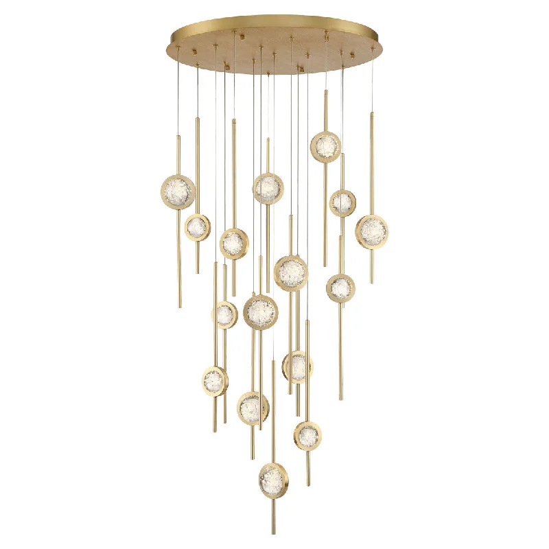 Track lighting for accentuating artworksEurofase 39465-023 BARLETTA 32" Round 16 Light LED Chandelier Brass Track lighting for accentuating artworksEurofase 39465-023 BARLETTA 32" Round 16 Light LED Chandelier Brass