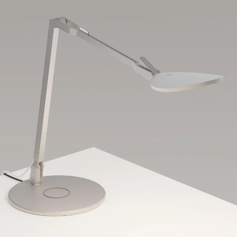 Energy - Efficient Industrial Lighting for Cost - SavingsSplitty Reach Pro Silver Contemporary LED Desk Lamp with Wireless Charging Base and USB Port