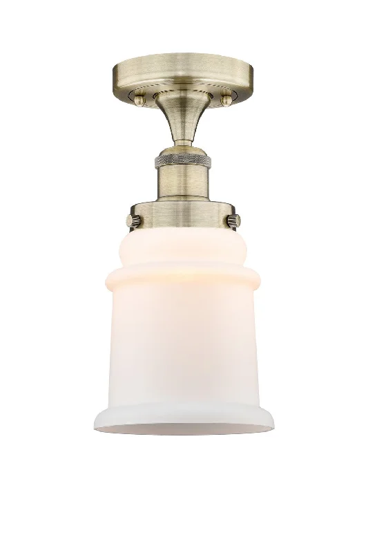 Industrial Exit Sign Lighting for Quick EvacuationEdison One Light Semi-Flush Mount Industrial Exit Sign Lighting for Quick EvacuationEdison One Light Semi-Flush Mount