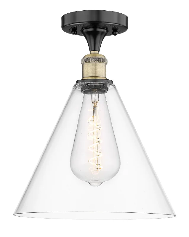 Corrosion - Resistant Industrial Lighting for Coastal FactoriesEdison One Light Semi-Flush Mount Corrosion - Resistant Industrial Lighting for Coastal FactoriesEdison One Light Semi-Flush Mount