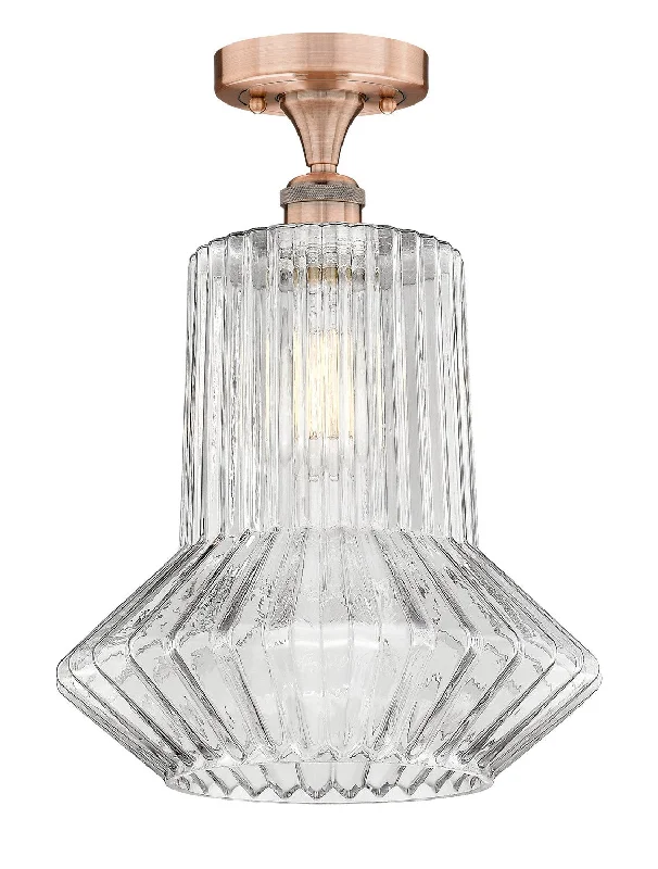 Industrial Flood Lighting for Outdoor Loading DocksEdison One Light Flush Mount