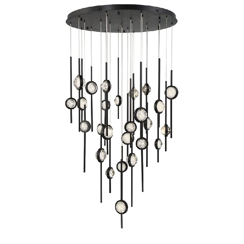 Track lighting with a chunky, bold designEurofase 43890-033 BARLETTA 40" Round LED Chandelier Black/Gold Track lighting with a chunky, bold designEurofase 43890-033 BARLETTA 40" Round LED Chandelier Black/Gold