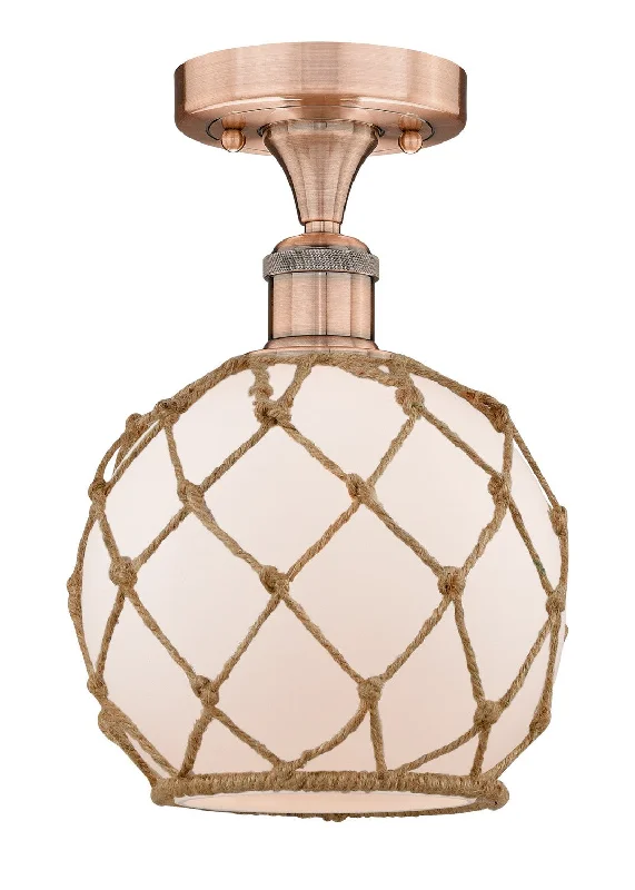 Industrial Lighting for Textile MillsEdison One Light Semi-Flush Mount