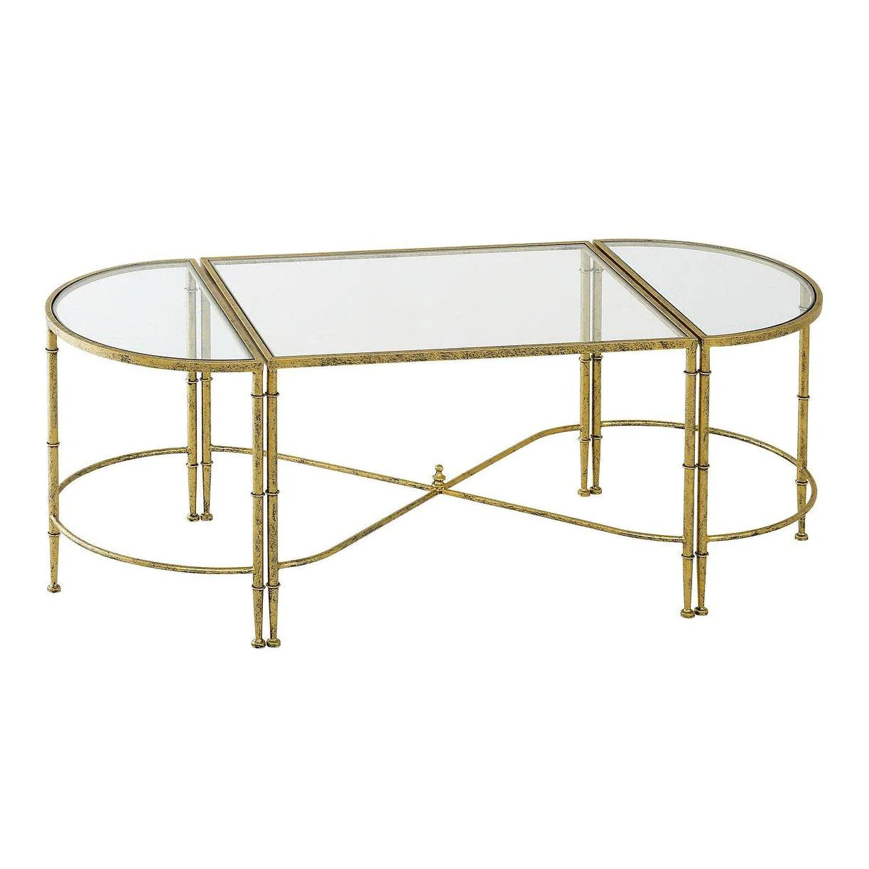 Track lighting for updating office lobbiesAndria Table Set - Antique Gold Finish