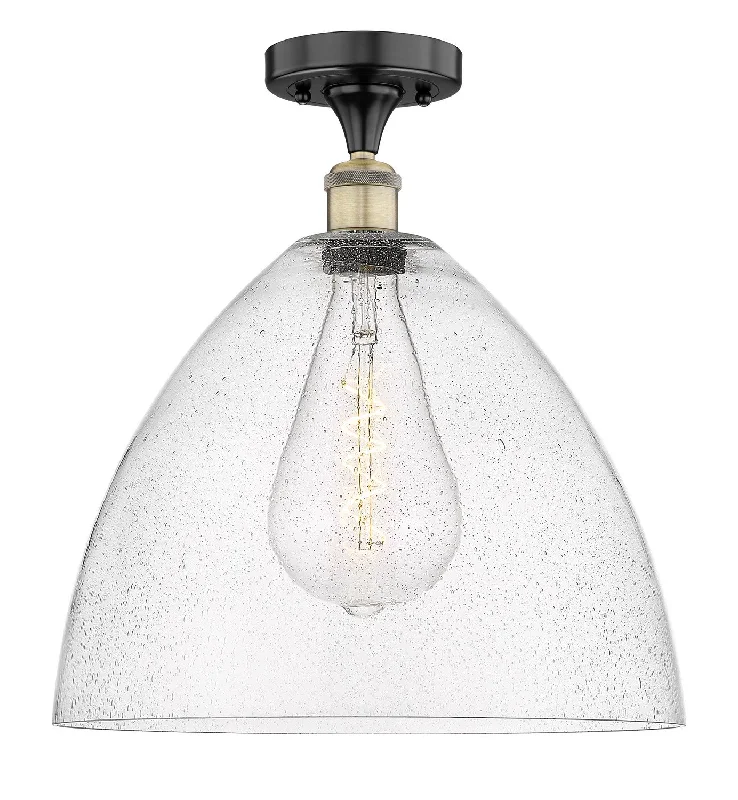 Industrial Lighting for Textile MillsEdison One Light Semi-Flush Mount