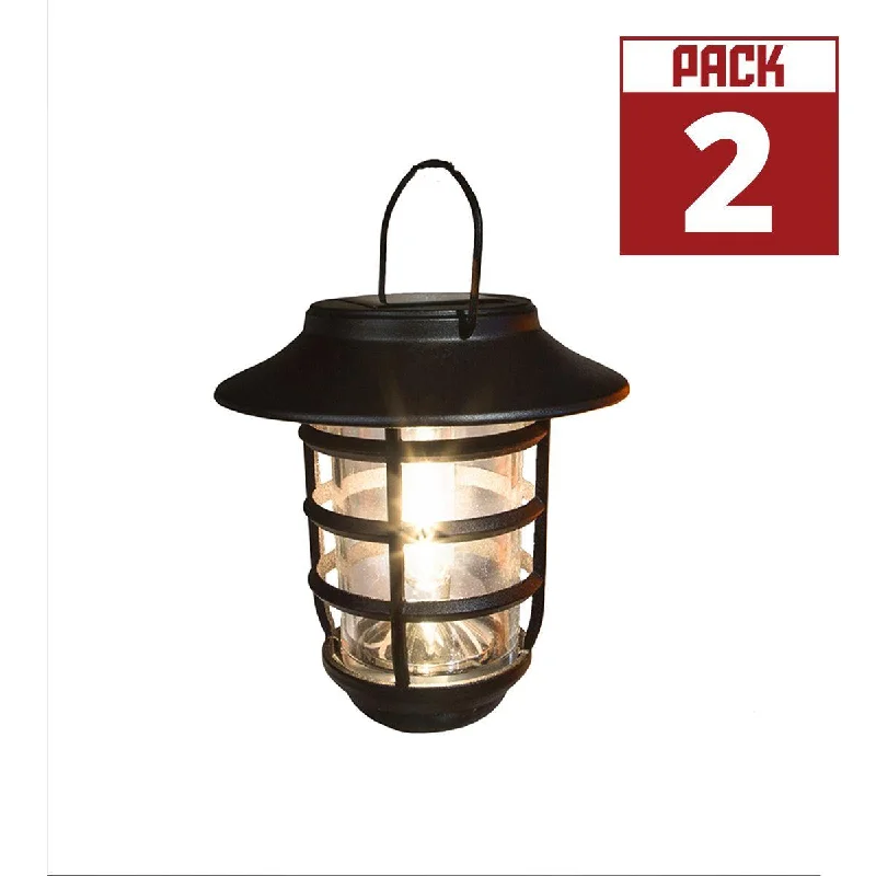 Color - Tunable Industrial Lighting for Special ApplicationsNottingham Solar LED Outdoor Hanging Lantern 2700K Black finish (Pack Of 2) Color - Tunable Industrial Lighting for Special ApplicationsNottingham Solar LED Outdoor Hanging Lantern 2700K Black finish (Pack Of 2)
