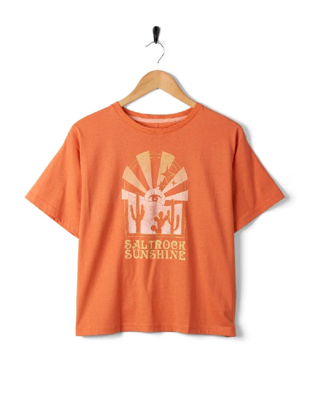 Saltrock Sunshine - Recycled Womens Cropped T-Shirt - Orange