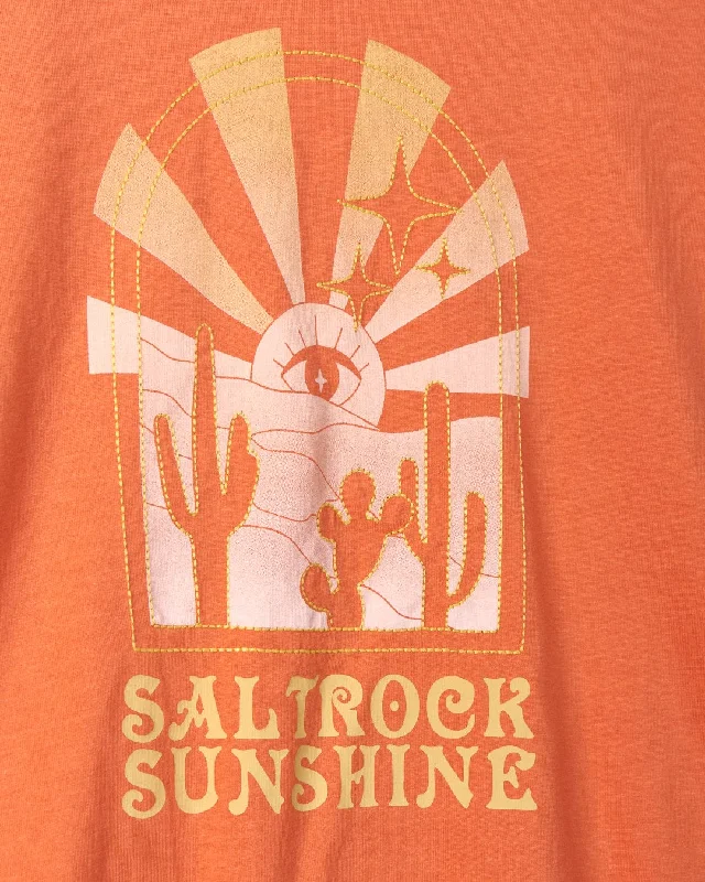 Saltrock Sunshine - Recycled Womens Cropped T-Shirt - Orange