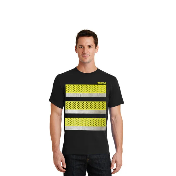 Whistle Workwear Safety Diamond Plate Short Sleeve T-Shirt_Black