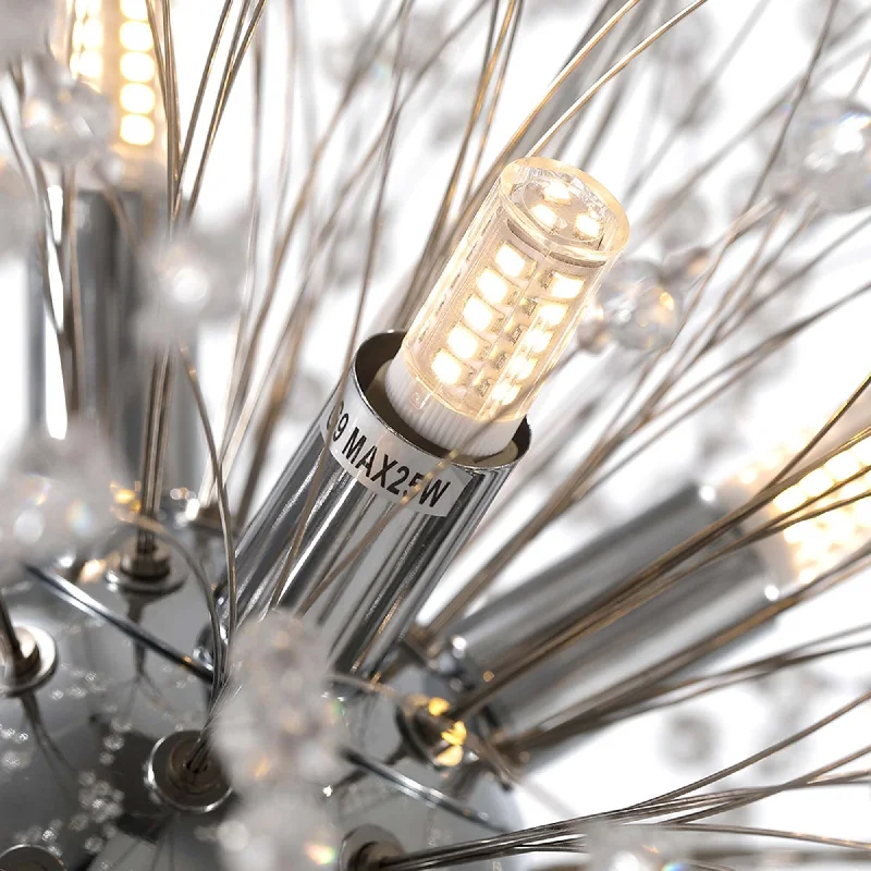 Chandeliers with Clear Crystal for a Sparkling EffectChandeliers with Clear Crystal for a Sparkling Effect16-Light Modern Glam Sputnik Starburst Pendant Dandelion Firework Crystal Chandelier Chandeliers with Clear Crystal for a Sparkling EffectChandeliers with Clear Crystal for a Sparkling Effect16-Light Modern Glam Sputnik Starburst Pendant Dandelion Firework Crystal Chandelier