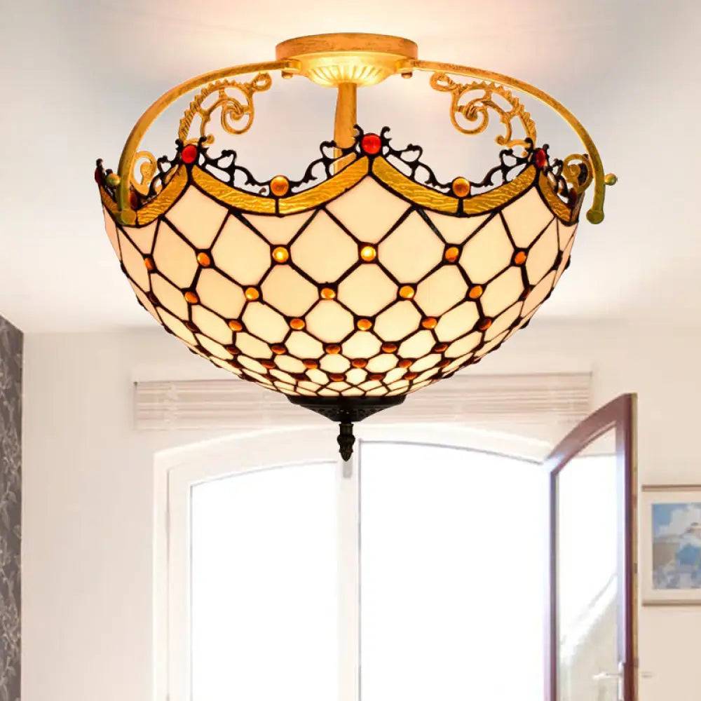 Chandeliers for Dining Rooms to Set the Mood for MealsChandeliers for Dining Rooms to Set the Mood for MealsScalloped Baroque Beige Stained Glass Ceiling Mount - 3-Light Semi Flush Light for Corridor Chandeliers for Dining Rooms to Set the Mood for MealsChandeliers for Dining Rooms to Set the Mood for MealsScalloped Baroque Beige Stained Glass Ceiling Mount - 3-Light Semi Flush Light for Corridor