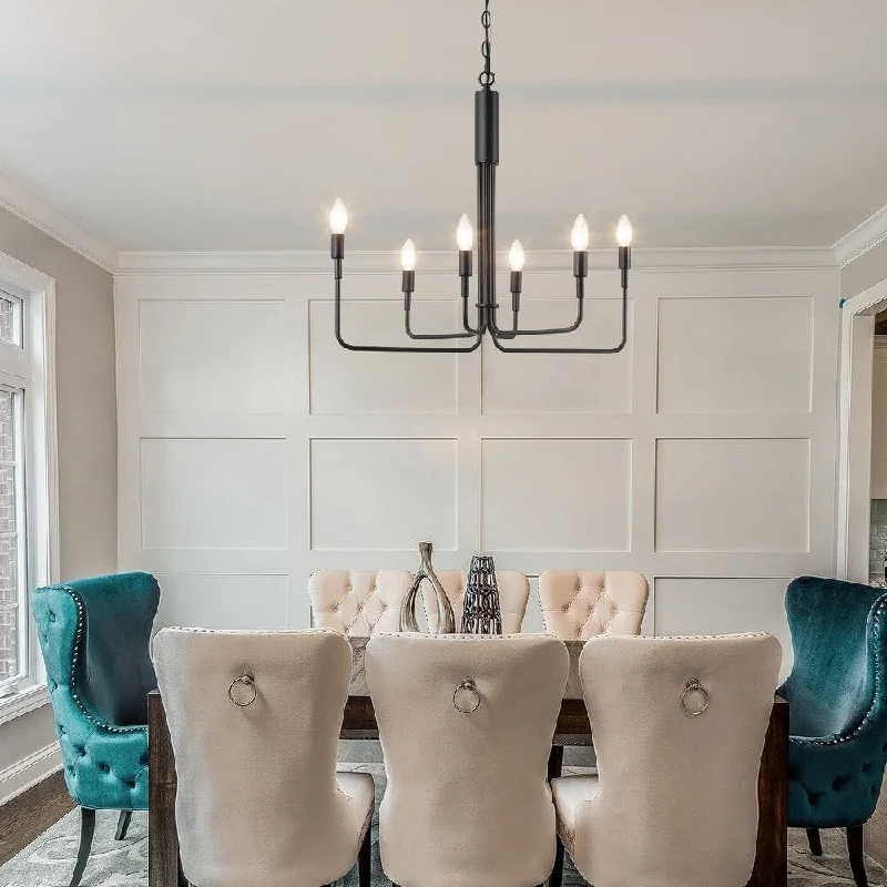 Chandeliers with Adjustable Arms for Directional LightingChandeliers with Adjustable Arms for Directional Lighting6 - Light Modern Farmhouse Black Metal Candle Classic Chandelier Chandeliers with Adjustable Arms for Directional LightingChandeliers with Adjustable Arms for Directional Lighting6 - Light Modern Farmhouse Black Metal Candle Classic Chandelier