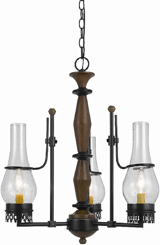 Chandeliers with Metal Frames in Black FinishChandeliers with Metal Frames in Black FinishBenzara 3 Bulb Wooden and Metal Chandelier with Urn Glass Shades, Brown and Black Chandeliers with Metal Frames in Black FinishChandeliers with Metal Frames in Black FinishBenzara 3 Bulb Wooden and Metal Chandelier with Urn Glass Shades, Brown and Black