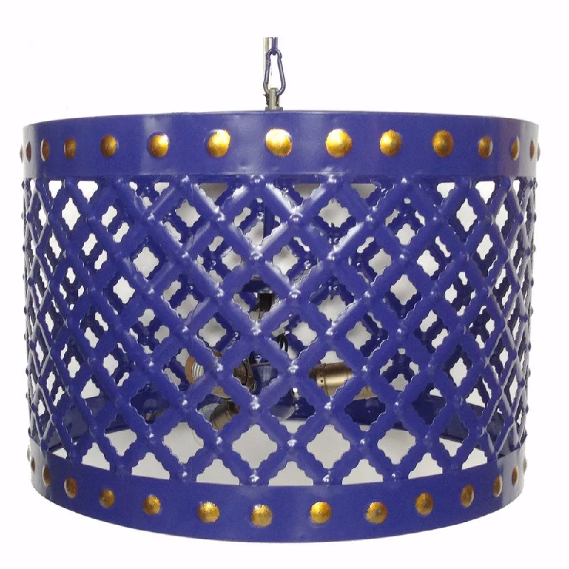 Small Chandeliers for Compact RoomsSmall Chandeliers for Compact RoomsBenzara Diamond Cutout Patterned Metal Chandelier, Blue Small Chandeliers for Compact RoomsSmall Chandeliers for Compact RoomsBenzara Diamond Cutout Patterned Metal Chandelier, Blue