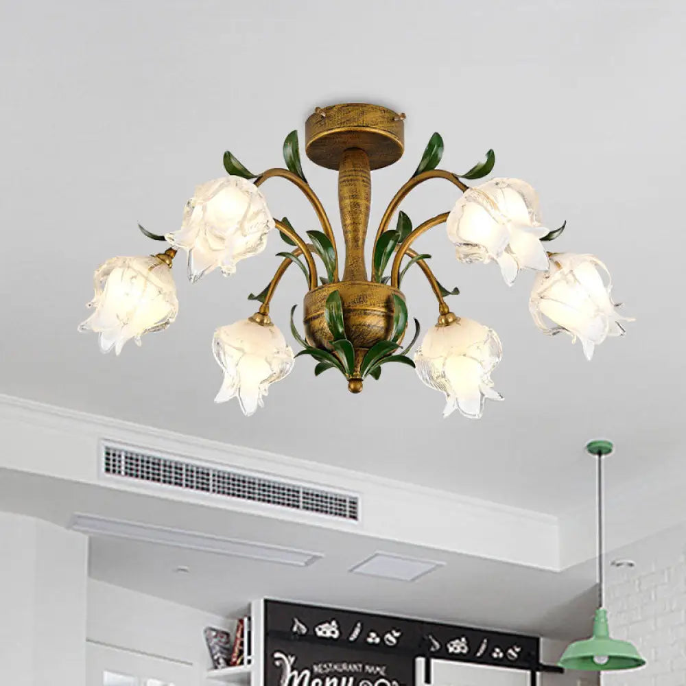 Chandeliers with Metal Frames in Silver FinishChandeliers with Metal Frames in Silver FinishBlossom Bedroom Semi Flush Light - Countryside White/Yellow Glass - 6 Lights - Brass Ceiling Lighting Chandeliers with Metal Frames in Silver FinishChandeliers with Metal Frames in Silver FinishBlossom Bedroom Semi Flush Light - Countryside White/Yellow Glass - 6 Lights - Brass Ceiling Lighting