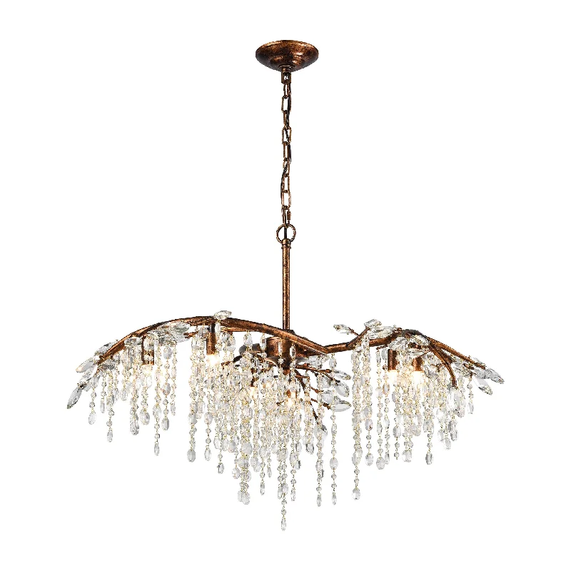 Mid - Century Modern Chandeliers for Vintage AppealMid - Century Modern Chandeliers for Vintage AppealElia 6-Light Chandelier in Spanish Bronze with Clear Crystal ELK Lighting Mid - Century Modern Chandeliers for Vintage AppealMid - Century Modern Chandeliers for Vintage AppealElia 6-Light Chandelier in Spanish Bronze with Clear Crystal ELK Lighting