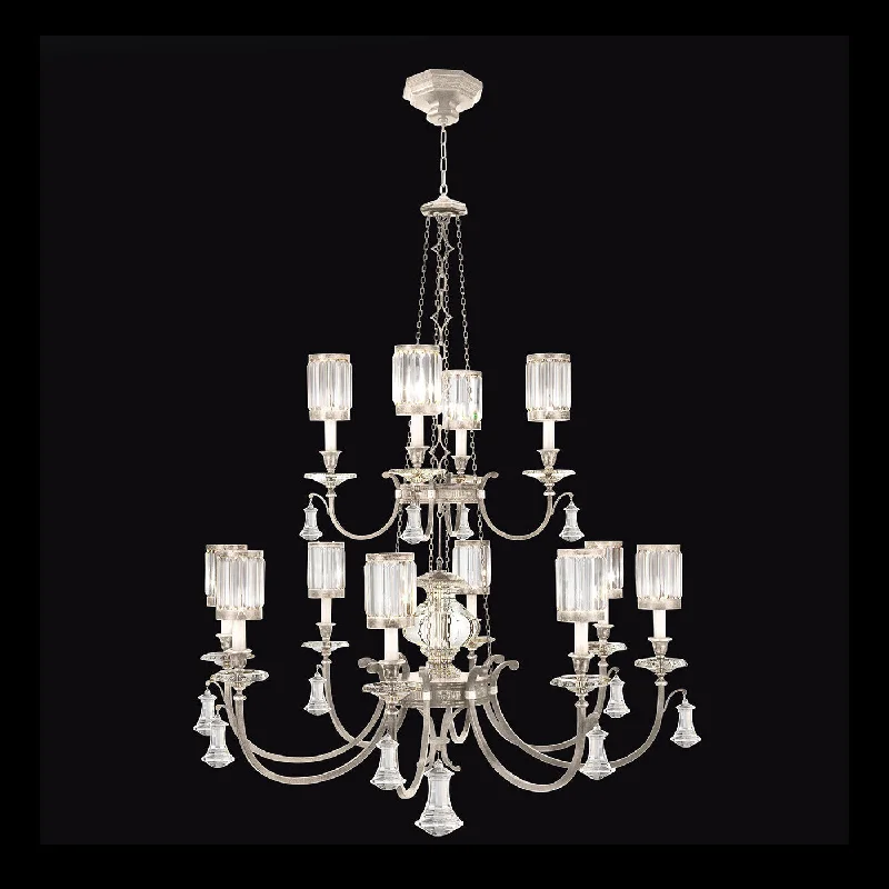 Chandeliers with Metal Frames in Black FinishChandeliers with Metal Frames in Black FinishFine Art Eaton Place 584740-2ST Chandelier Light - Silver Chandeliers with Metal Frames in Black FinishChandeliers with Metal Frames in Black FinishFine Art Eaton Place 584740-2ST Chandelier Light - Silver