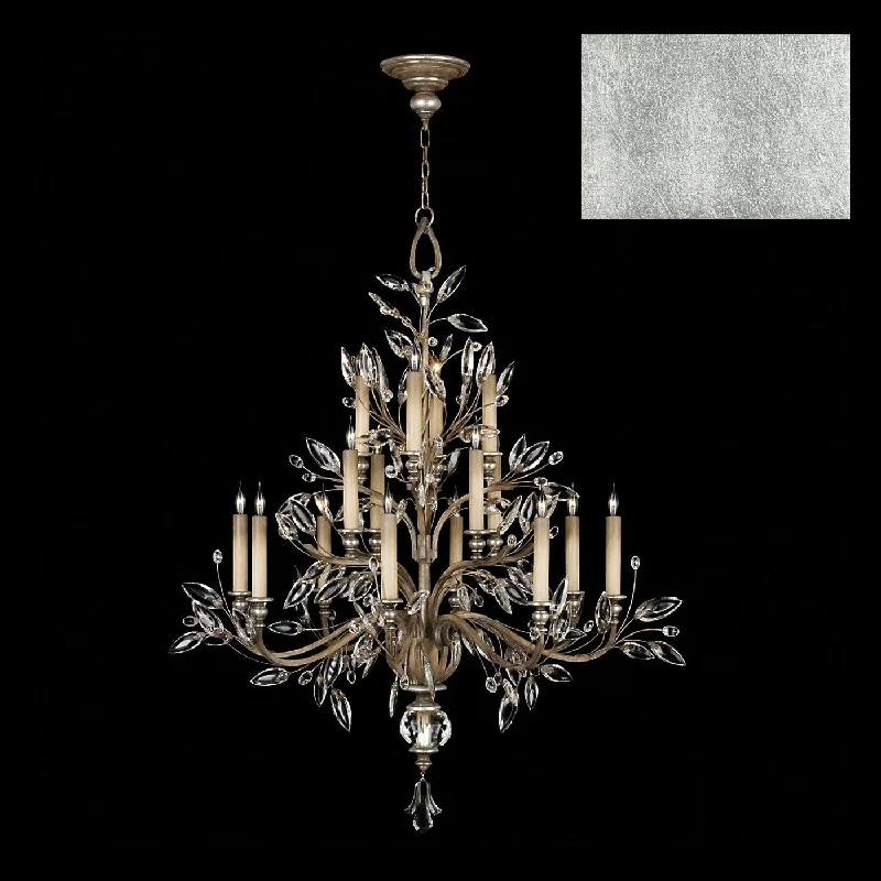 Large Chandeliers for Grand Halls and FoyersLarge Chandeliers for Grand Halls and FoyersFine Art Crystal Laurel 759440-SF4 Chandelier Light - Silver Leaf