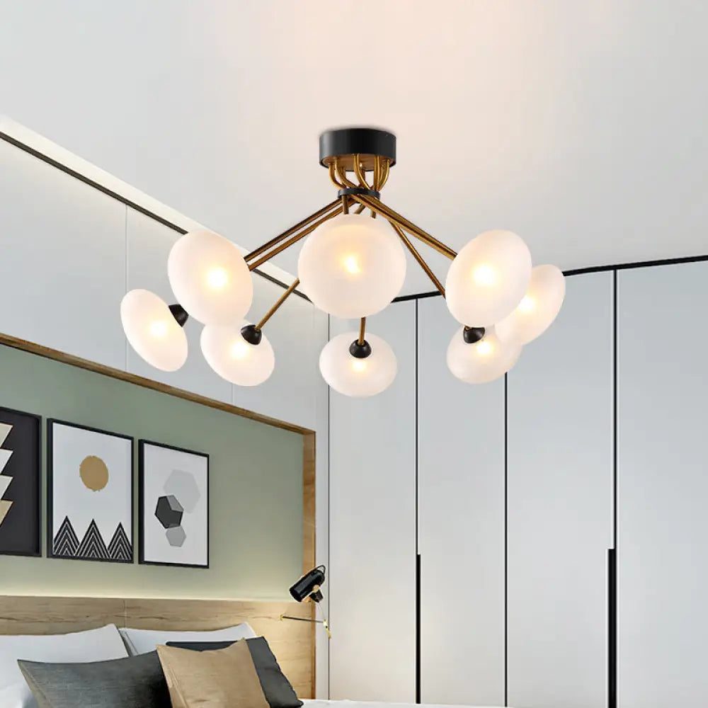 Incandescent Chandeliers for a Warm and Traditional GlowIncandescent Chandeliers for a Warm and Traditional GlowModern Frosted Glass Circle Semi Flush Light - 8/10 Bulbs - Black/Gold Ceiling Fixture Incandescent Chandeliers for a Warm and Traditional GlowIncandescent Chandeliers for a Warm and Traditional GlowModern Frosted Glass Circle Semi Flush Light - 8/10 Bulbs - Black/Gold Ceiling Fixture