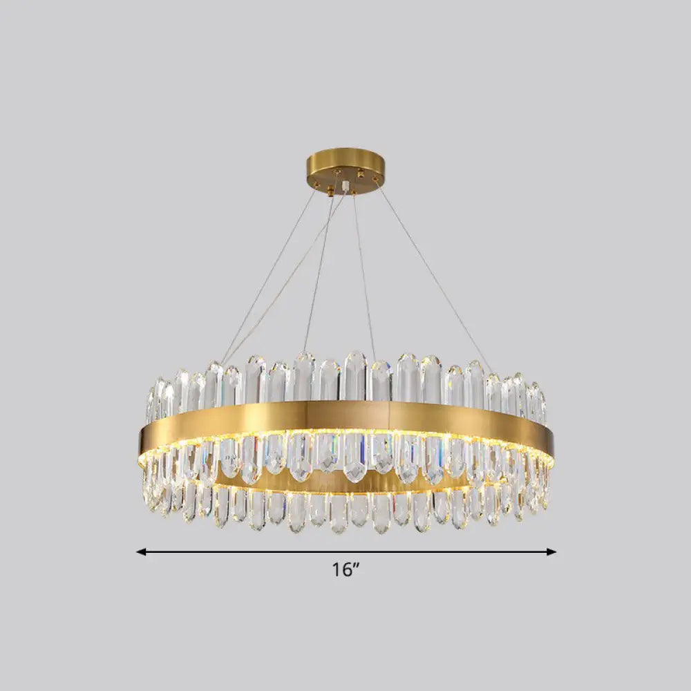 Chandeliers with Clear Crystal for a Sparkling EffectChandeliers with Clear Crystal for a Sparkling EffectMinimalist Gold Halo Chandelier Pendant with LED Crystal Icicle - Elegant Hanging Light Fixture Chandeliers with Clear Crystal for a Sparkling EffectChandeliers with Clear Crystal for a Sparkling EffectMinimalist Gold Halo Chandelier Pendant with LED Crystal Icicle - Elegant Hanging Light Fixture