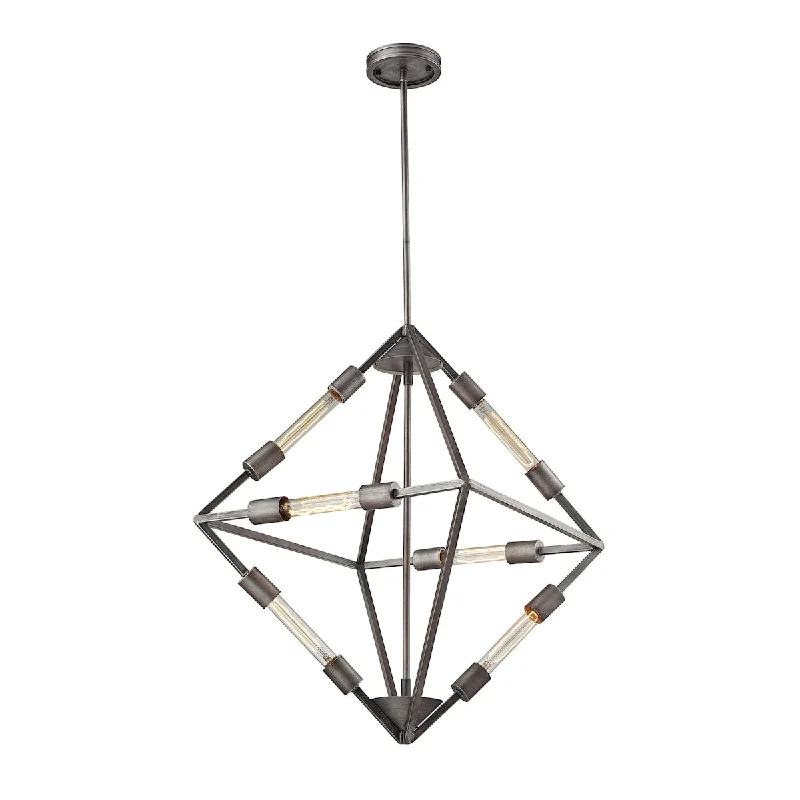 Chandeliers with Murano Glass for a High - End Artistic TouchChandeliers with Murano Glass for a High - End Artistic TouchLaboratory 6-Light Chandelier in Weathered Zinc ELK Lighting Chandeliers with Murano Glass for a High - End Artistic TouchChandeliers with Murano Glass for a High - End Artistic TouchLaboratory 6-Light Chandelier in Weathered Zinc ELK Lighting