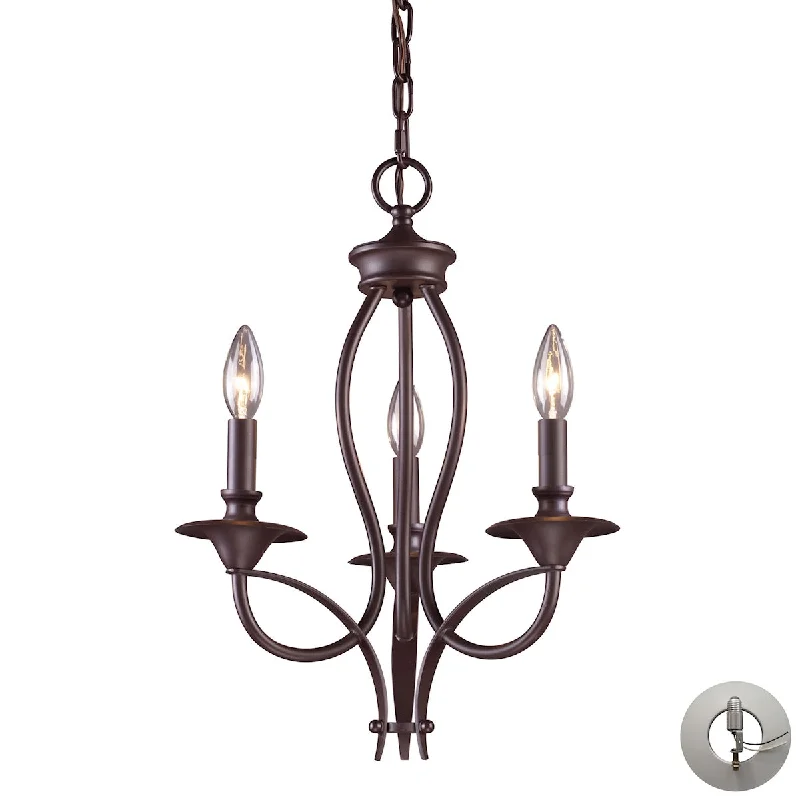 LED Chandeliers for Energy - Efficient LightingLED Chandeliers for Energy - Efficient LightingMedford 3-Light Chandelier in Oiled Bronze - Includes Adapter Kit ELK Lighting LED Chandeliers for Energy - Efficient LightingLED Chandeliers for Energy - Efficient LightingMedford 3-Light Chandelier in Oiled Bronze - Includes Adapter Kit ELK Lighting
