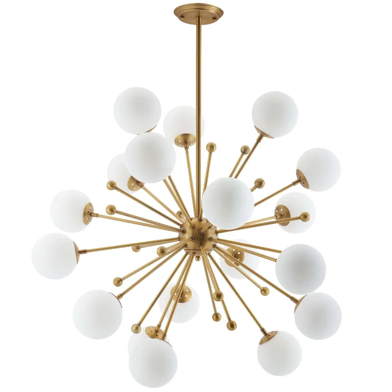 Bohemian - Style Beaded Chandeliers for Eclectic DecorBohemian - Style Beaded Chandeliers for Eclectic DecorModway Constellation White Glass and Brass Pendant Chandelier