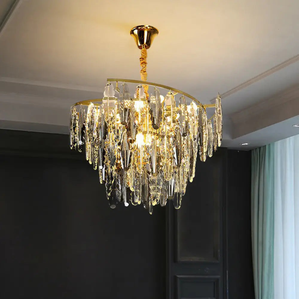 Chandeliers with Metal Frames in Bronze FinishChandeliers with Metal Frames in Bronze FinishSmoke Grey Crystal Leaf Chandelier - 10 Light Suspension for Living Room Chandeliers with Metal Frames in Bronze FinishChandeliers with Metal Frames in Bronze FinishSmoke Grey Crystal Leaf Chandelier - 10 Light Suspension for Living Room