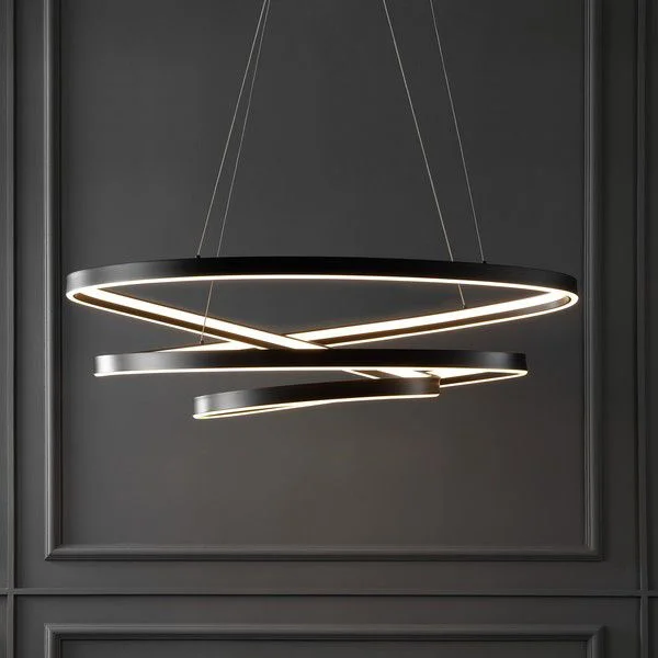 Chandeliers with Adjustable Height for Custom InstallationChandeliers with Adjustable Height for Custom InstallationSafavieh Brianne Infinity Chandelier - Black
