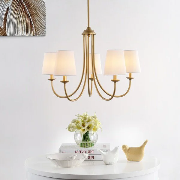 Chandeliers with Colored Glass for a Splash of ColorChandeliers with Colored Glass for a Splash of ColorSafavieh Darryn Chandelier - Gold Chandeliers with Colored Glass for a Splash of ColorChandeliers with Colored Glass for a Splash of ColorSafavieh Darryn Chandelier - Gold