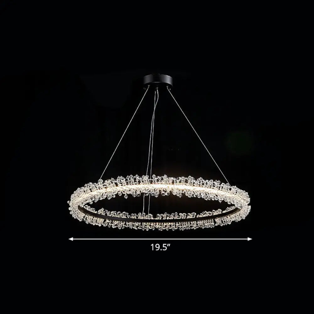 Chandeliers with Metal Frames in Black FinishChandeliers with Metal Frames in Black FinishLED Circle Chandelier with Crystal Beads - Elegant Living Room Pendant Light Chandeliers with Metal Frames in Black FinishChandeliers with Metal Frames in Black FinishLED Circle Chandelier with Crystal Beads - Elegant Living Room Pendant Light