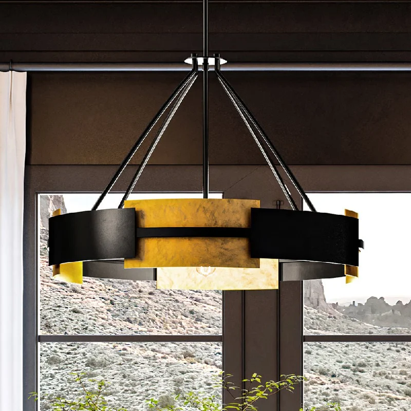 Chandeliers with Metal Frames in Black FinishChandeliers with Metal Frames in Black FinishUHP3860 Contemporary Chandelier 23.75''H x 31.75''W, Midnight Black Finish, Gambier Collection Chandeliers with Metal Frames in Black FinishChandeliers with Metal Frames in Black FinishUHP3860 Contemporary Chandelier 23.75''H x 31.75''W, Midnight Black Finish, Gambier Collection