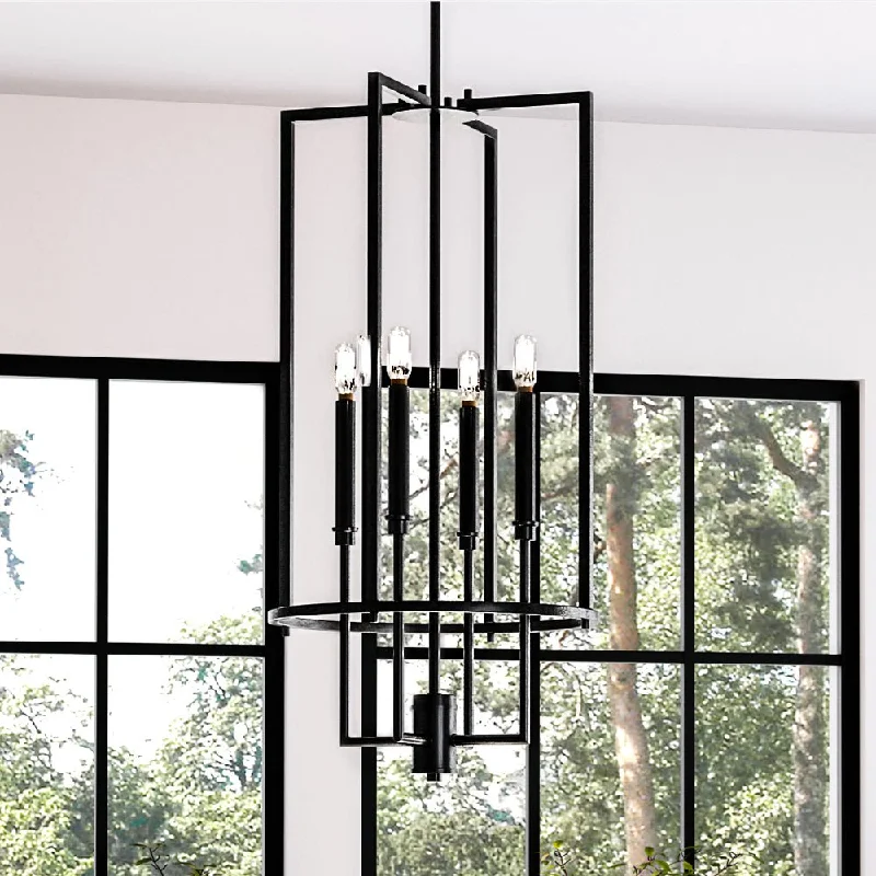 Mini Chandeliers for Adding Charm to Small SpacesMini Chandeliers for Adding Charm to Small SpacesUHP4246 Contemporary Chandelier 31.375''H x 15''W, Midnight Black Finish, Parkes Collection Mini Chandeliers for Adding Charm to Small SpacesMini Chandeliers for Adding Charm to Small SpacesUHP4246 Contemporary Chandelier 31.375''H x 15''W, Midnight Black Finish, Parkes Collection