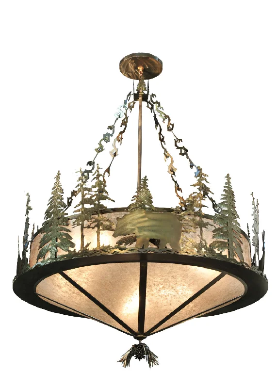 Japanese - Inspired Ceiling Lights with Shoji - Screen - like DiffusersJapanese - Inspired Ceiling Lights with Shoji - Screen - like DiffusersTen Light Inverted Pendant