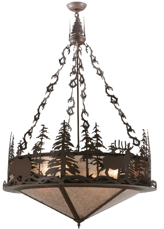 Industrial Style Ceiling Lights with Exposed Bulbs and Metal CagesIndustrial Style Ceiling Lights with Exposed Bulbs and Metal CagesFour Light Inverted Pendant