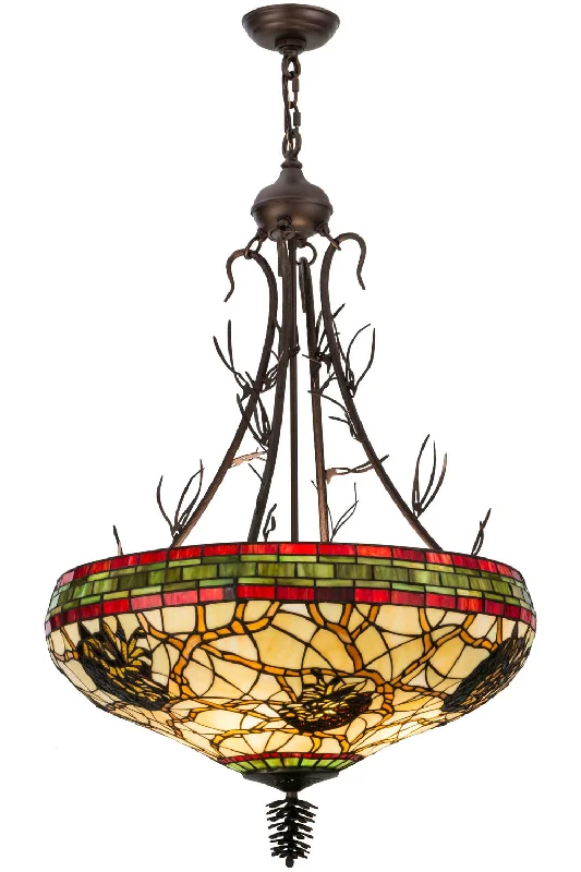 Gothic Ceiling Lights with Dark Metalwork and Pointed ArchesGothic Ceiling Lights with Dark Metalwork and Pointed ArchesFour Light Pendant